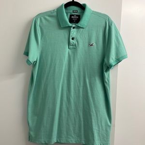 Mens Hollister XL green polo